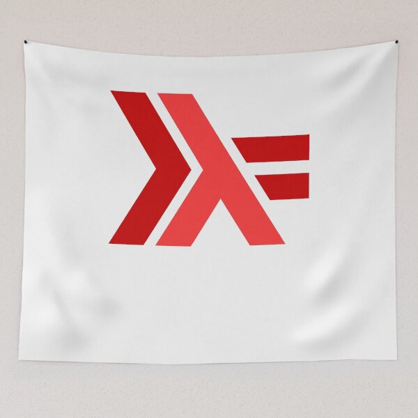 Item preview, Haskell Language Logo (Red) Long Sleeve T-Shirt designed and sold by Rainwater Merch.