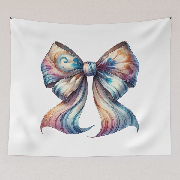 Item preview, Tiny Tie-Dye Bow designed and sold by Blink Art Studio.