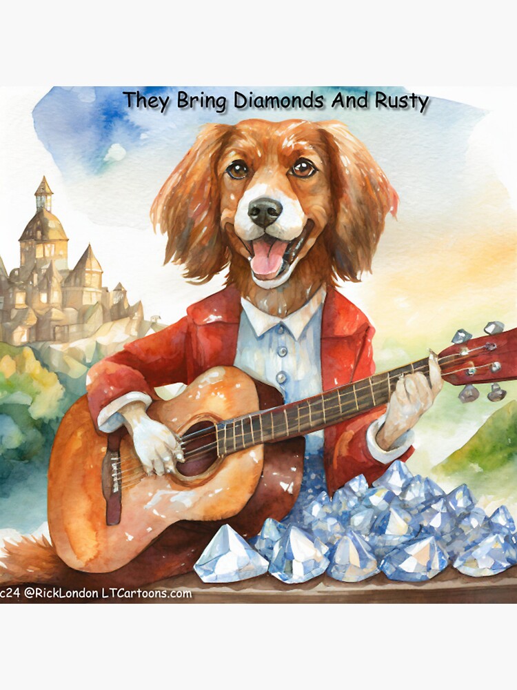 Thumbnail 3 of 3, Sticker, They Bring Diamonds And Rusty designed and sold by ltcartoons.