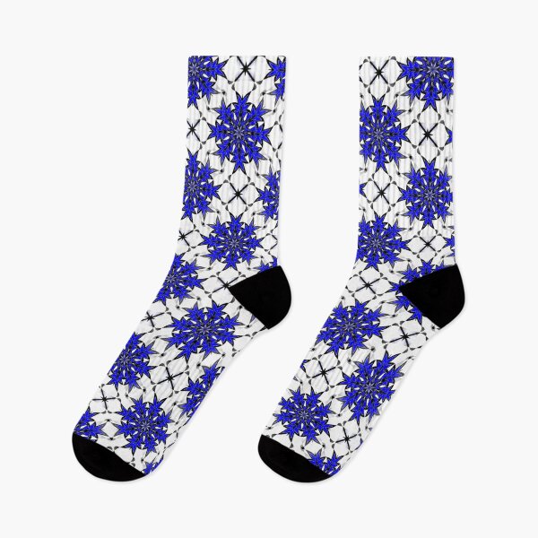 Item preview, Bizarre Geometric Seamless Pattern Blue Black White designed and sold by taiche.