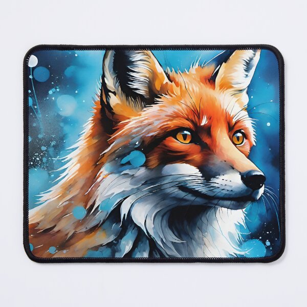 Artikelvorschau, Blauer Grunge Smoky Red Fox entworfen und verkauft von Holisticfox.