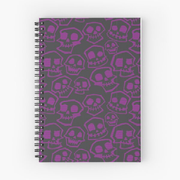 Item preview, Wacky Skull Repeating Pattern - Purple and Grey designed and sold by itsmidnight.