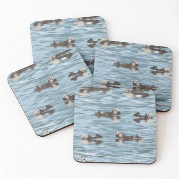 Item preview, Otters Swimming Alaska designed and sold by Alohamagic.