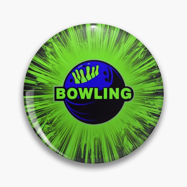 Item preview, Bowling Logo With A Bowling Ball And Pins designed and sold by TheArtOfPat.