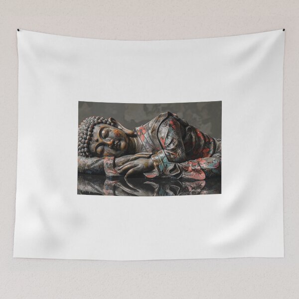 Item preview, Boeddha met kleurrijke reflecties designed and sold by DeMuurdecoratie.