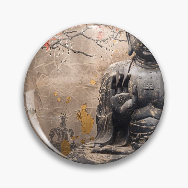 Item preview, Stille Zen Boeddha met herfstbladeren designed and sold by DeMuurdecoratie.