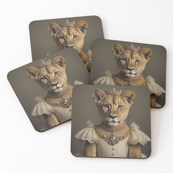 Item preview, lioness cub wearing a princess dress designed and sold by ModernTwisted.