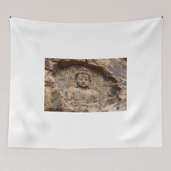 Item preview, Boeddha Beeldhouwwerk in Rots designed and sold by DeMuurdecoratie.