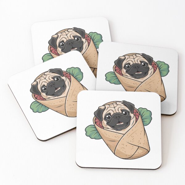 Item preview, Cute Burrito Pug - Funny Pug designed and sold by canvadreamer444.