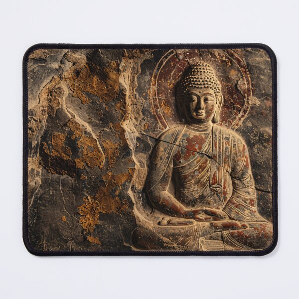 Item preview, Serene Boeddha op Sepia Achtergrond designed and sold by DeMuurdecoratie.