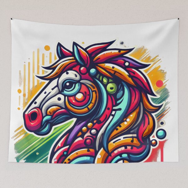 Item preview, Grafity horse colorful designed and sold by Magdalena-7.