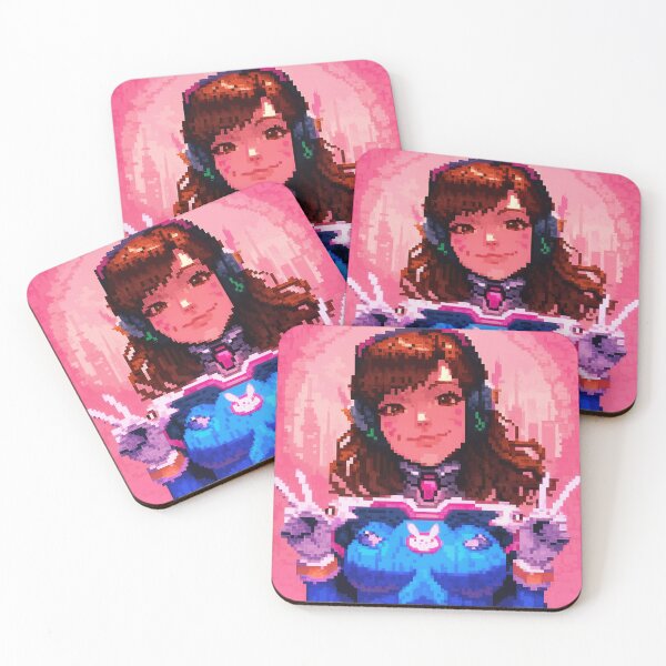 Item preview, cute Pixel D.va giving peace sign designed and sold by Marvel Rivals Art.