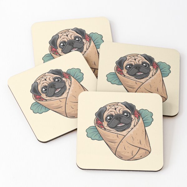 Item preview, Cute Burrito Pug - Funny Pug designed and sold by canvadreamer444.