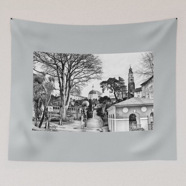 Item preview, In The Village, Portmeirion 4, grayscale designed and sold by paulboizot.