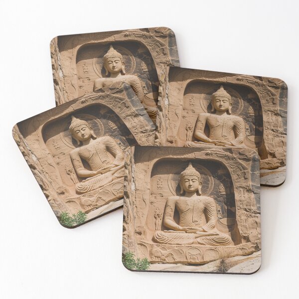 Item preview, Boeddhabeeld in rotswand designed and sold by DeMuurdecoratie.