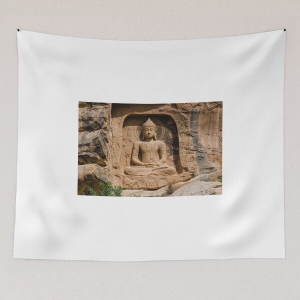 Item preview, Boeddhabeeld in rotswand designed and sold by DeMuurdecoratie.