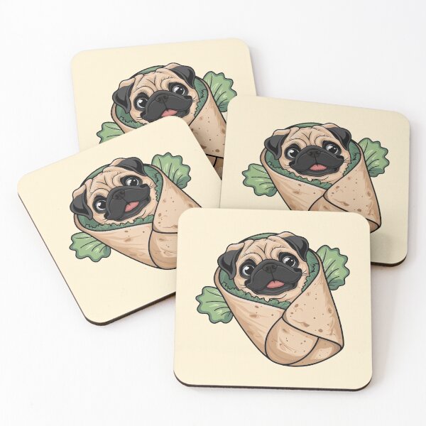 Item preview, Cute Burrito Pug - Funny Pug designed and sold by canvadreamer444.