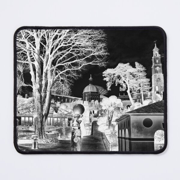 Item preview, In The Village, Portmeirion 4, grayscale inverted designed and sold by paulboizot.