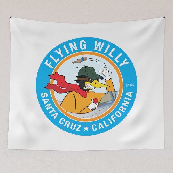Artikelvorschau, Flying Willy Santa Cruz California Blau WHT entworfen und verkauft von Wilfly.