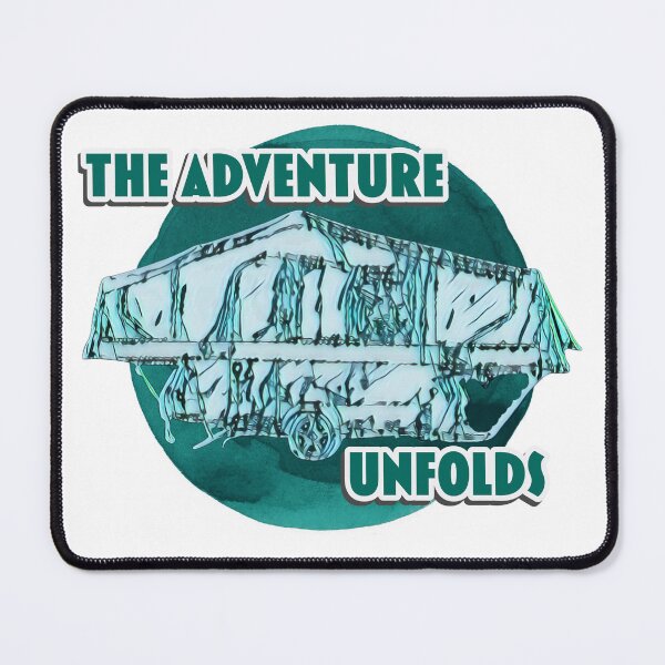 Item preview, The Adventure Unfolds Green Folding Caravan designed and sold by BeccaAelishe.
