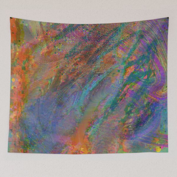 Item preview, Swirls of shocking color designed and sold by CatsArtStore.