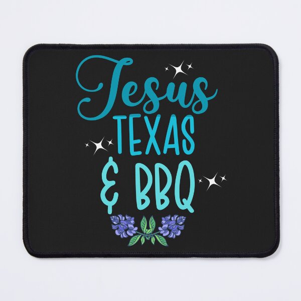 Item preview, Blue Jesus Texas and BBQ designed and sold by AlienOccupation.