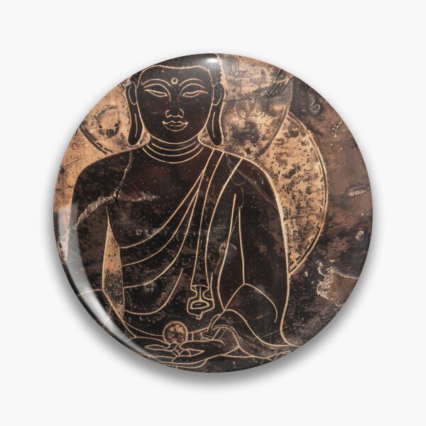 Item preview, Boeddha in sepia rotstekening designed and sold by DeMuurdecoratie.