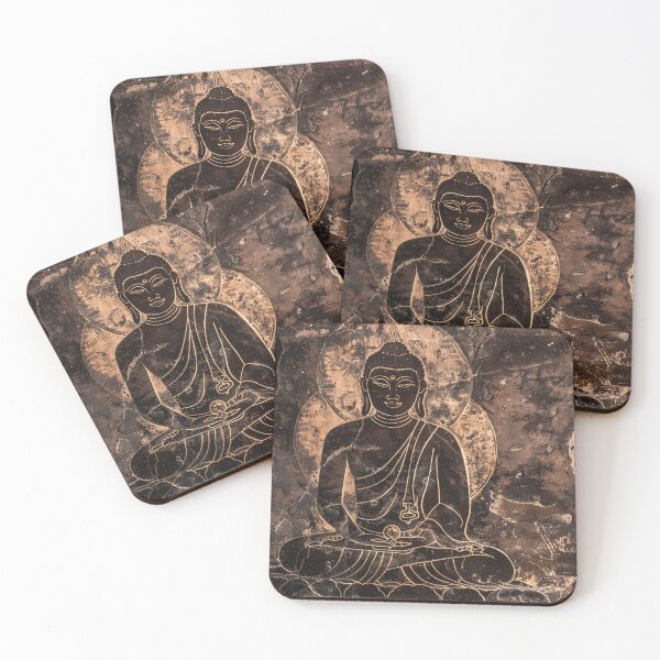 Item preview, Boeddha in sepia rotstekening designed and sold by DeMuurdecoratie.