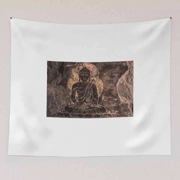 Item preview, Boeddha in sepia rotstekening designed and sold by DeMuurdecoratie.