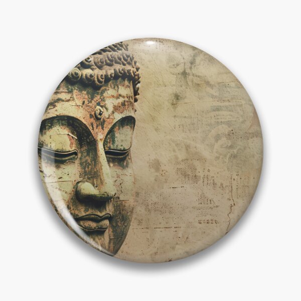 Item preview, Boeddha in sepia bladmotief designed and sold by DeMuurdecoratie.