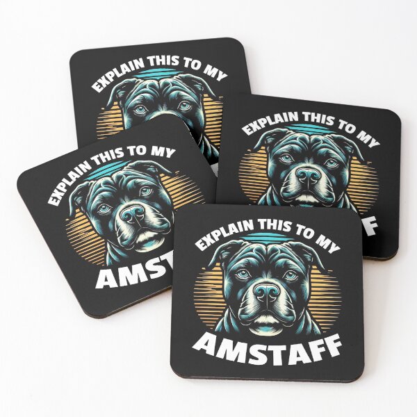 Item preview, Perplexed Protector: My Amstaff's Bewildered Gaze Before Defending the Fort designed and sold by SplashTastic.