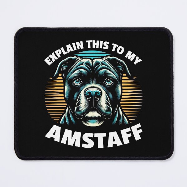 Item preview, Perplexed Protector: My Amstaff's Bewildered Gaze Before Defending the Fort designed and sold by SplashTastic.