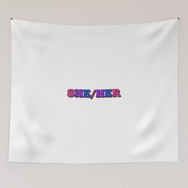 Item preview, she/her bisexual pride flag pronouns designed and sold by wordswithfonts.