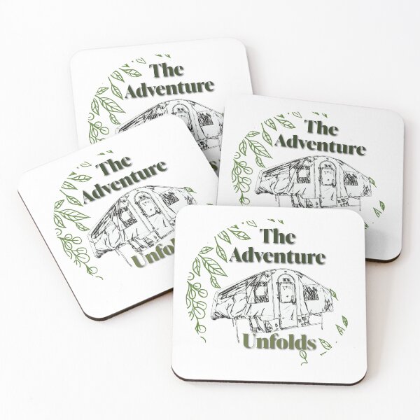 Item preview, The Adventure Unfolds Black and White Trailer Tent designed and sold by BeccaAelishe.
