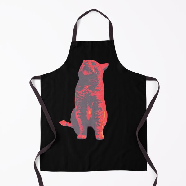 Item preview, Retro curious kitty red designed and sold by FlossOrFi.