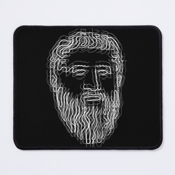 Item preview, Philosopher's Wisdom: Plato Line Art (Black Background) designed and sold by estoicore.