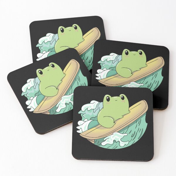 Item preview, Frog On Surfboard Sticker designed and sold by CANDYFrog.