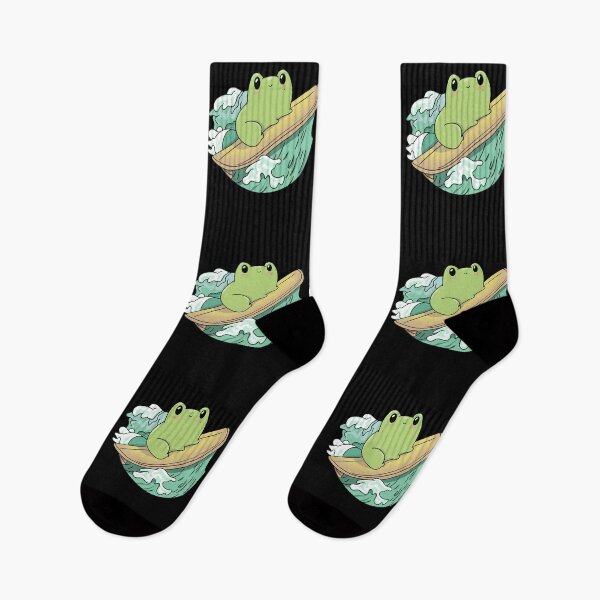 Item preview, Frog On Surfboard Sticker designed and sold by CANDYFrog.