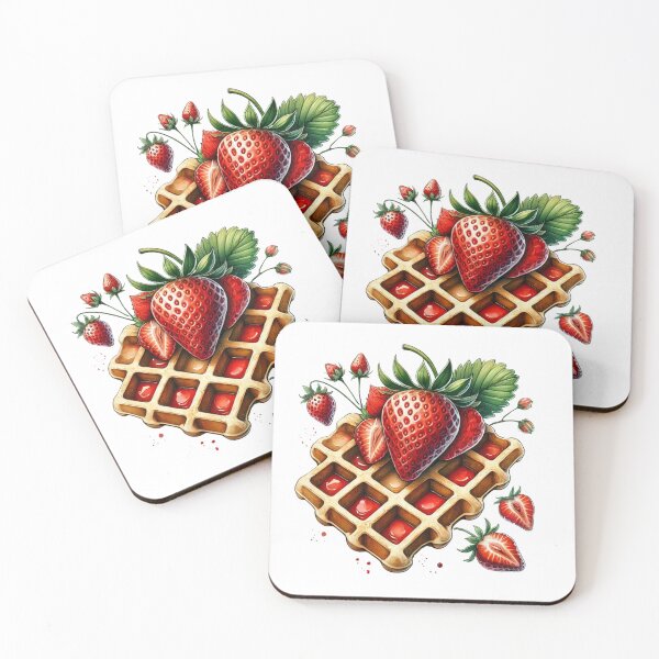 Item preview, Strawberries Waffles designed and sold by Blink Art Studio.