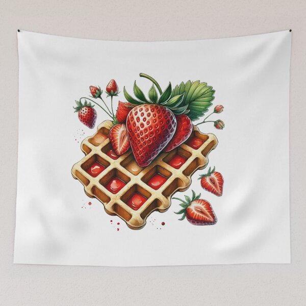 Item preview, Strawberries Waffles designed and sold by Blink Art Studio.