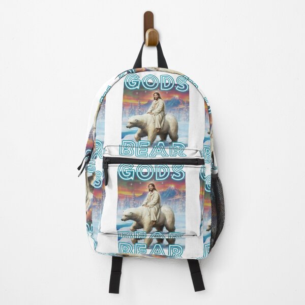 Item preview, Gods bear with Jesus rides on back christian canadian crazy gifts designed and sold by thankful-loco.