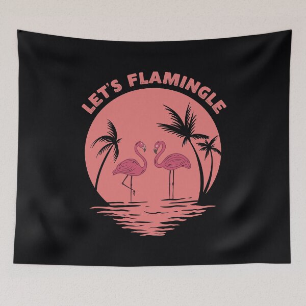 Item preview, Funny and Cute LET’S FLAMINGLE Flamingo Lover’s Tropical, Summer and Beach Humor, Witty Flamingo Pun, Tropical Bird Lover Meme designed and sold by zenturtlemerch.