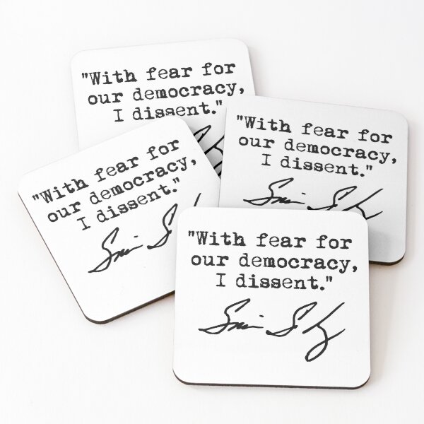 Item preview, With fear for our democracy, I dissent. - Justice Sotomayor (black) designed and sold by Thelittlelord.