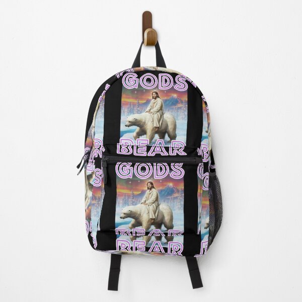 Item preview, Gods bear with Jesus rides on back christian alaskan crazy gifts designed and sold by thankful-loco.