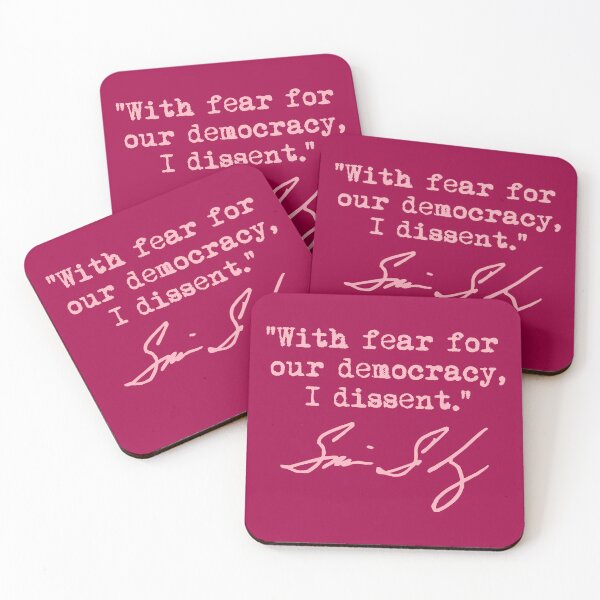 Item preview, With fear for our democracy, I dissent. - Justice Sotomayor (pink) designed and sold by Thelittlelord.