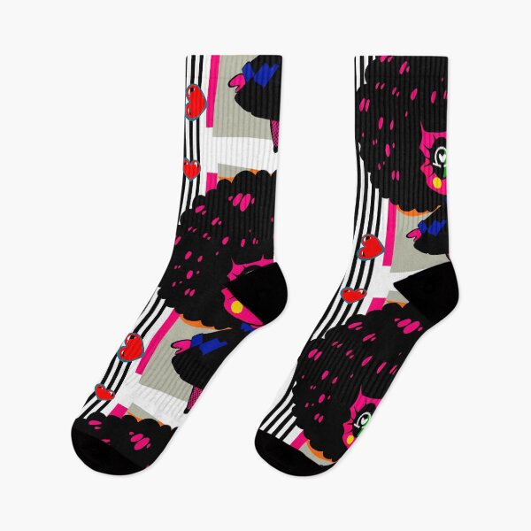Item preview, Shrooms and Stripes Pattern Pink Transparent background  designed and sold by VOKED.