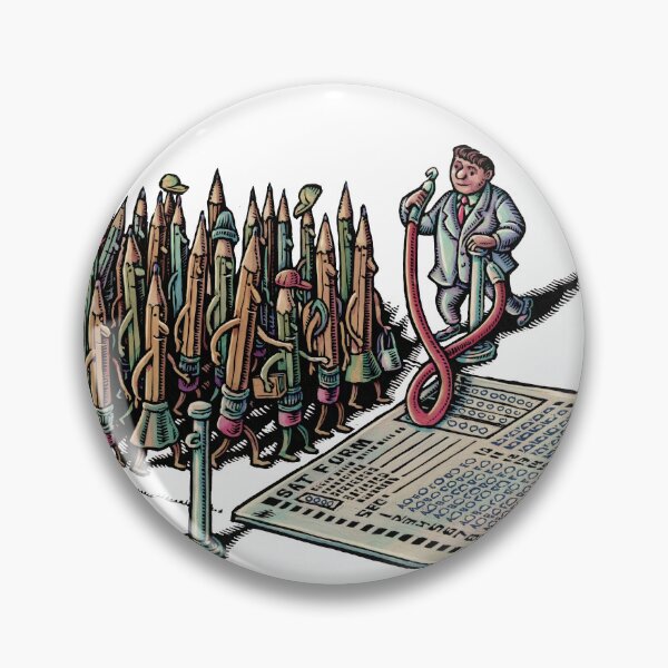 Item preview, Pencils Lined Up to Take Giant Test designed and sold by LisaHaney.