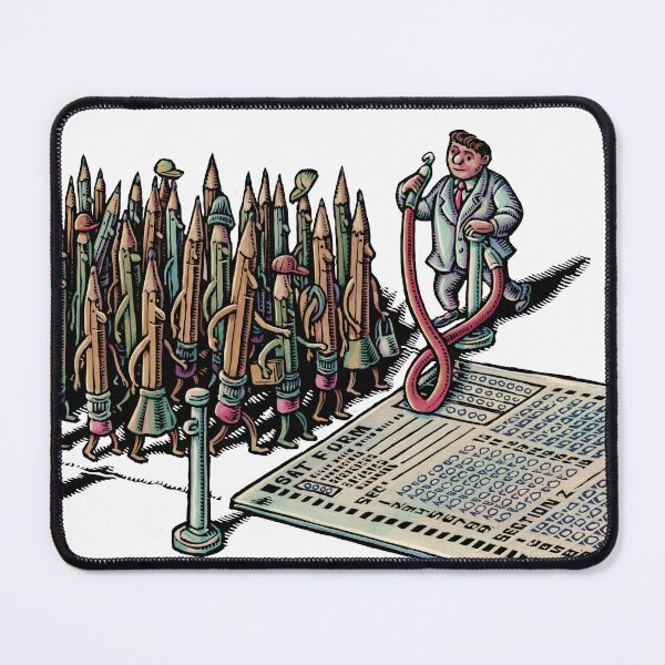 Item preview, Pencils Lined Up to Take Giant Test designed and sold by LisaHaney.