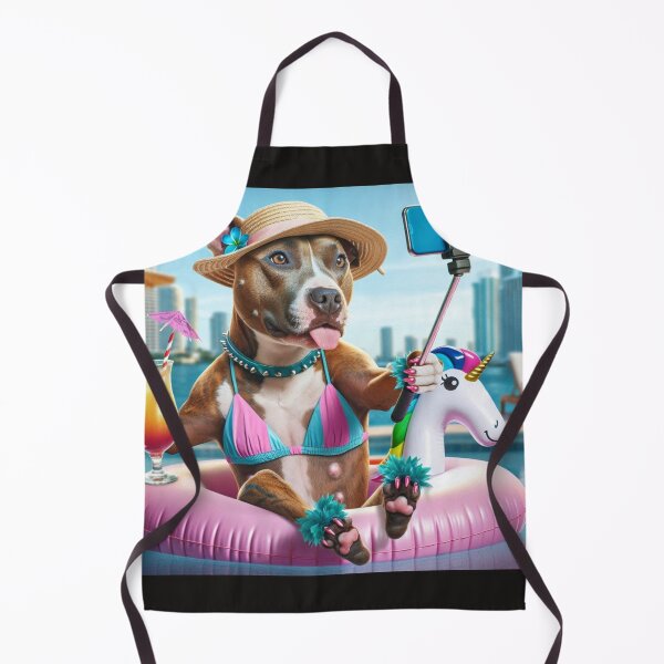 Item preview, Pitbull Celebrity Taking Selfie at the Pool designed and sold by TheDogOnIt.