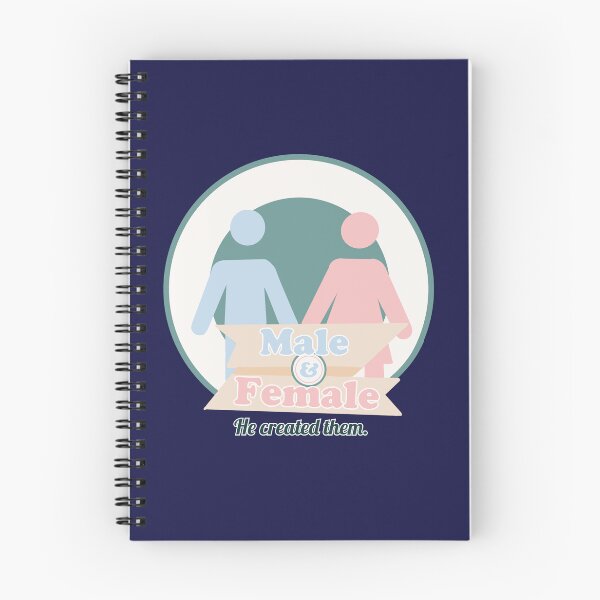 Item preview, Male and Female God Created Them, Genesis 1:27 designed and sold by The Liturgical Duckling.